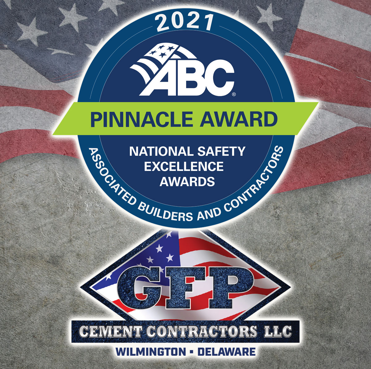 GFP Cement Contractors, LLC Earns National Safety Award from Associated Builders and Contractors